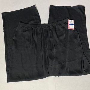 Shady Lady wide leg pajama bottoms sz XL NEW! black pants comfy